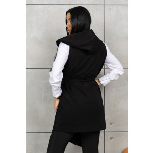 Жилетка женская 2098 футер 2-х нитка (р-ры: 46-60) черный