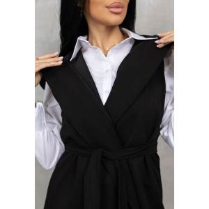 Жилетка женская 2098 футер 2-х нитка (р-ры: 46-60) черный