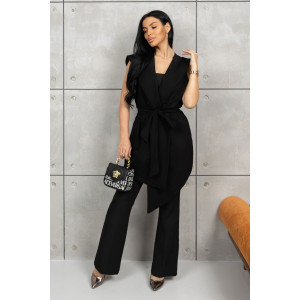 Жилетка женская 2098 футер 2-х нитка (р-ры: 46-60) черный