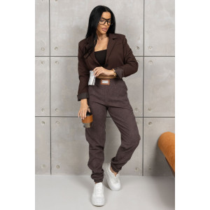 Брюки женские 1936/5 вельвет (р-ры: 46-56) коричневый