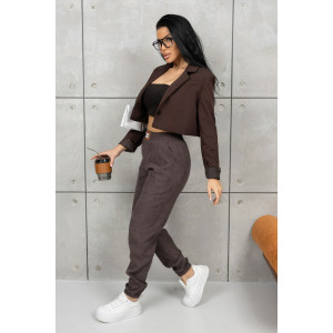 Брюки женские 1936/5 вельвет (р-ры: 46-56) коричневый