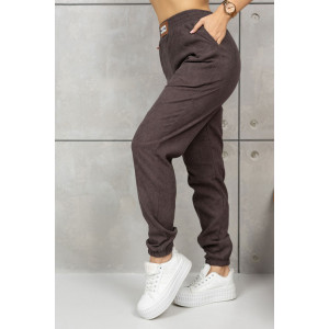 Брюки женские 1936/5 вельвет (р-ры: 46-56) коричневый