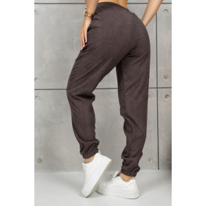 Брюки женские 1936/5 вельвет (р-ры: 46-56) коричневый