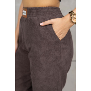 Брюки женские 1936/5 вельвет (р-ры: 46-56) коричневый