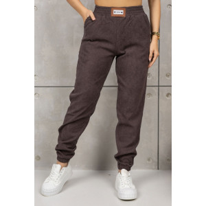 Брюки женские 1936/5 вельвет (р-ры: 46-56) коричневый