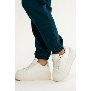 Брюки женские 1936/4 вельвет (р-ры: 46-56) изумрудный Брюки женские 1936/4 вельвет (р-ры: 46-56) изумрудный