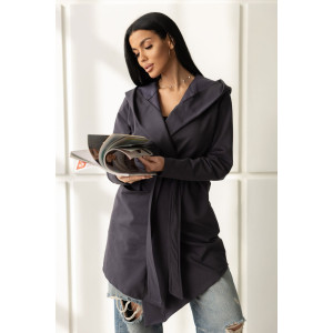 Кардиган женский 1276/6 футер (р-ры: 46-56) фуме