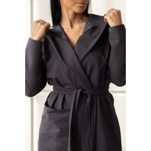 Кардиган женский 1276/6 футер (р-ры: 46-56) фуме