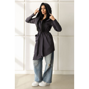 Кардиган женский 1276/6 футер (р-ры: 46-56) фуме