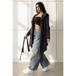 Кардиган женский 1276/6 футер (р-ры: 46-56) фуме