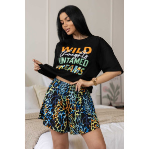 Пижама женская 1977/4 кулирка (р-ры: 44-54) желтый-синий