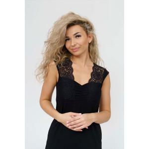 Сорочка женская 990/1 вискоза (р-ры: 42-60) черный