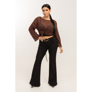 Брюки женские 2010 трикотаж рома (р-ры: 44-54) черный