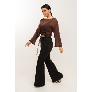 Брюки женские 2010 трикотаж рома (р-ры: 44-54) черный