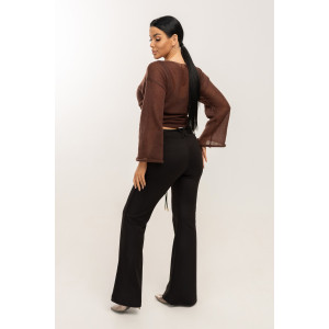 Брюки женские 2010 трикотаж рома (р-ры: 44-54) черный