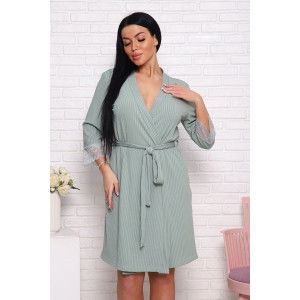 Пеньюар женский "Орхидея" лапша (последний размер) малахит 54