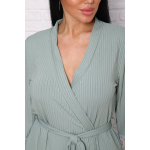 Пеньюар женский "Орхидея" лапша (последний размер) малахит 54