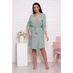 Пеньюар женский "Орхидея" лапша (последний размер) малахит 54