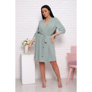 Пеньюар женский "Орхидея" лапша (последний размер) малахит 54