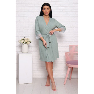 Пеньюар женский "Орхидея" лапша (последний размер) малахит 54