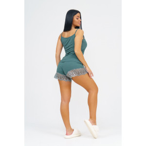 Пижама женская "Алисия" вискоза (последний размер) малахит 46,58