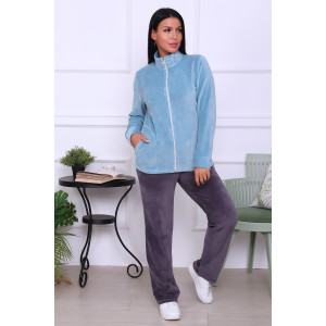 Брюки женские "Карла" велюр (последний размер) графит 54,60,62