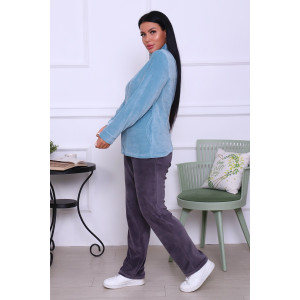 Брюки женские "Карла" велюр (последний размер) графит 54,60,62