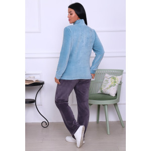 Брюки женские "Карла" велюр (последний размер) графит 54,60,62