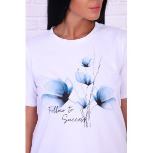 Футболка женская "Успех" кулирка (последний размер) индиго 52