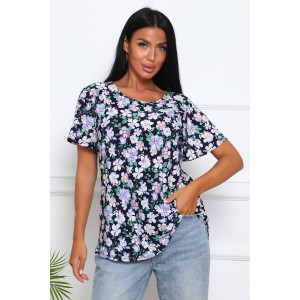 Туника женская "Романтика" масло с лайкрой (последний размер) фиолет 56,60