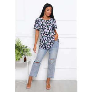 Туника женская "Романтика" масло с лайкрой (последний размер) фиолет 56,60