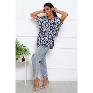 Туника женская "Романтика" масло с лайкрой (последний размер) фиолет 56,60