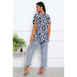 Туника женская "Романтика" масло с лайкрой (последний размер) фиолет 56,60