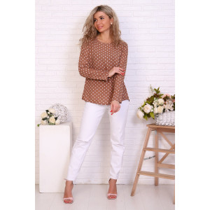 Туника женская "Валенсия" штапель (последний размер) кофе 46,48,50,52