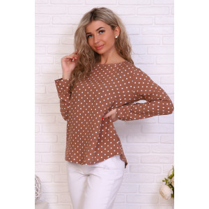 Туника женская "Валенсия" штапель (последний размер) кофе 46,48,50,52