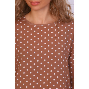 Туника женская "Валенсия" штапель (последний размер) кофе 46,48,50,52