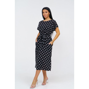 Платье женское "Одиссея" штапель (последний размер) черный 54,58