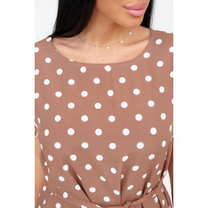 Платье женское "Одиссея" штапель (последний размер) кофе 56