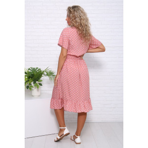 Платье женское "Кармен" штапель (последний размер) пудра 44,46,50,52,54