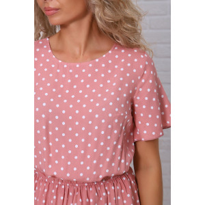 Платье женское "Кармен" штапель (последний размер) пудра 44,46,50,52,54