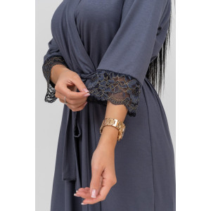 Пеньюар двойка женский "Голд" вискоза (последний размер) графит 46,50,56 Пеньюар двойка женский "Голд" вискоза (последний размер) графит 46,50,56