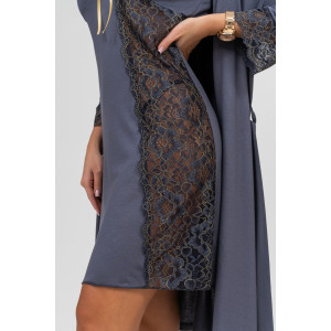 Пеньюар двойка женский "Голд" вискоза (последний размер) графит 46,50,56 Пеньюар двойка женский "Голд" вискоза (последний размер) графит 46,50,56