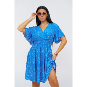 Платье женское "Ирис" штапель (последний размер) электрик 48