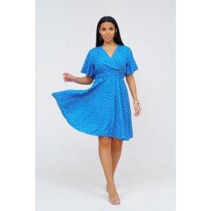 Платье женское "Ирис" штапель (последний размер) электрик 48