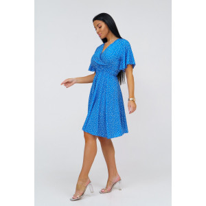 Платье женское "Ирис" штапель (последний размер) электрик 48