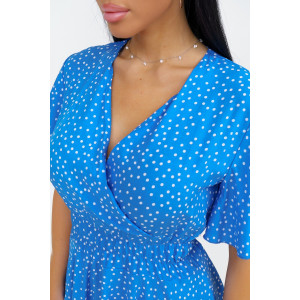 Платье женское "Ирис" штапель (последний размер) электрик 48