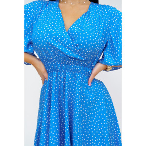 Платье женское "Ирис" штапель (последний размер) электрик 48