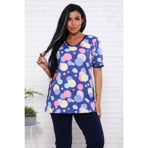 Костюм двойка женский "Риана" кулирка (последний размер) шарики 46