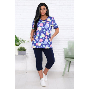 Костюм двойка женский "Риана" кулирка (последний размер) шарики 46