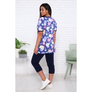 Костюм двойка женский "Риана" кулирка (последний размер) шарики 46